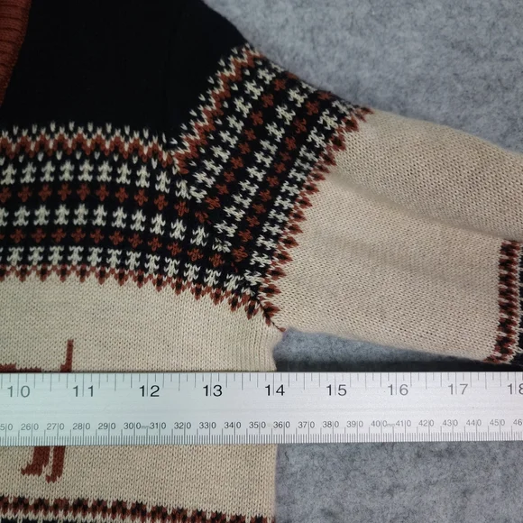 Janie & Jack Fair Isle Dog Shawl Collar Pullover Sweater - Picture 5 of 7